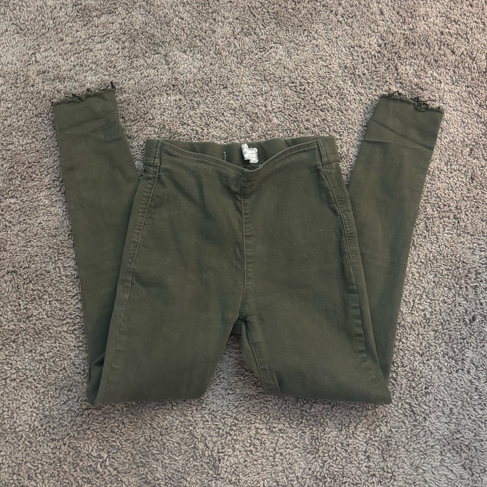 Free People Olive Green Jeans